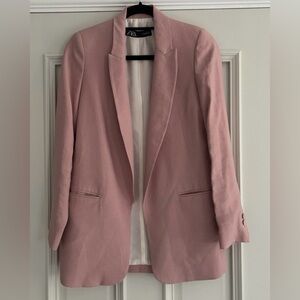 Zara Women's Blush Pink Oversized BlazerJacket